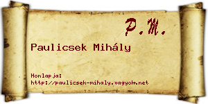 Paulicsek Mihály névjegykártya