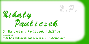 mihaly paulicsek business card